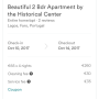 [2017년10월10일-10월14일] Beautiful 2 Bdr Apartment by the Historical Center - TBD