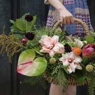 Flower basket 플라워클래스 (꽃바구니, 꽃바구니만들기) - 라피네플라워