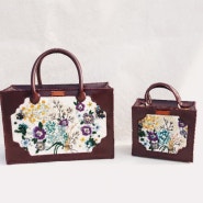 싸리나무와 팬지꽃 가방