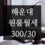 해운대 원룸 월세 - 300/30
