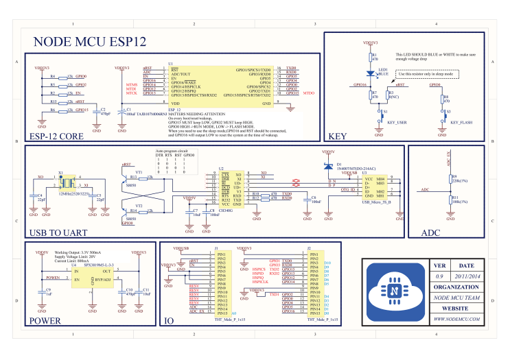 Nodemcu Esp8266 Schematic Diagram