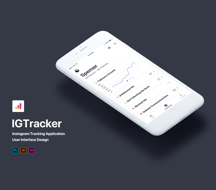 IGTracker - Instagram Tracking Application UI Design : 네이버 블로그
