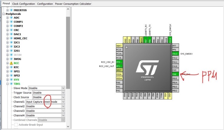 STM32(CubeMx) HAL 라이브러리를 사용해 보자((input capture, PPM IN ) : 네이버 블로그