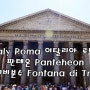 Italy Roma 이탈리아 로마 판테온 Panteheon 트레비분수 Fontana di Trevi 구경하기!