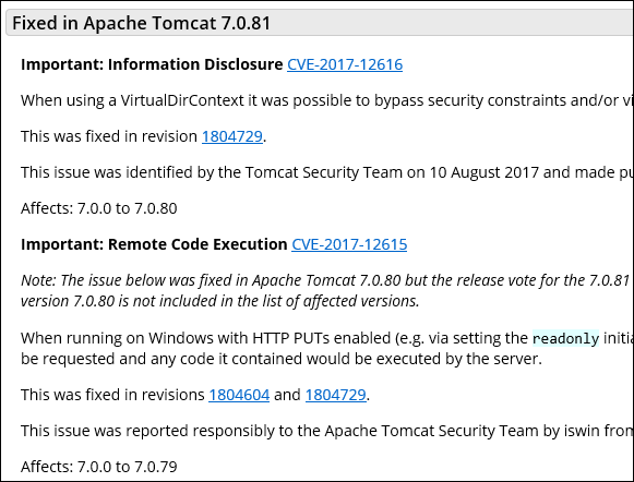 [cve-2017-12615, cve-2017-12616] Apache Tomcat Remote Code Execution ...