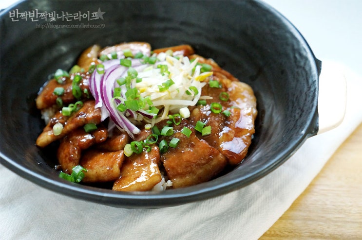 한그릇 메뉴 :: 간단한 삼겹살 차슈덮밥 만들기 : 네이버 블로그