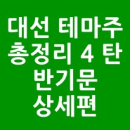 ✔대선 테마주 총정리 4 탄 반기문 상세편