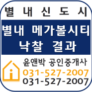별내 메가볼시티 낙찰결과 안내(드론영상첨부) / 갈매 부동산-윤앤박