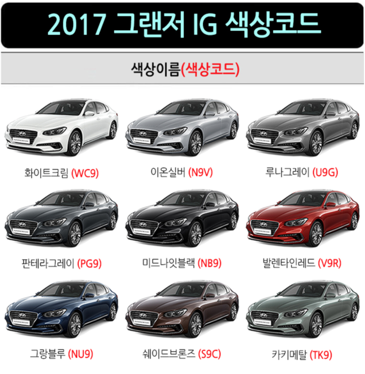 현대 페인트 색상 구성표