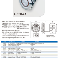 QN30-A1,링LED메탈스위치,전원마크메탈스위치,링LED타입,IP65,방수락스위치,30파이방수스위치,락메탈스위치,