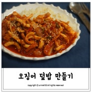 오늘뭐먹지 매콤한 오징어덮밥 찬 없거나 입맛없을때 해먹기 좋아요