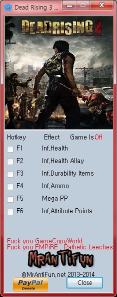 데드라이징3 (Dead Rising3) 트레이너 +6 V1.00 : 네이버 블로그