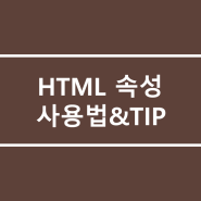 5. HTML 속성 사용법과 주의사항!