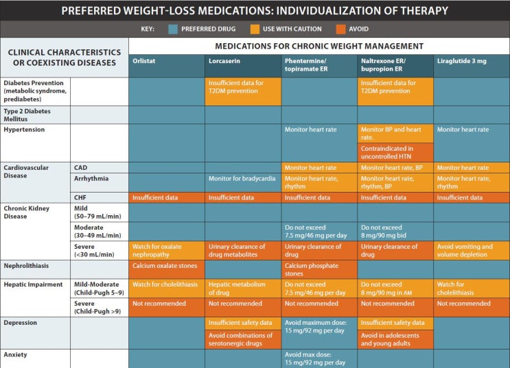 2016 AACE/ACE algorithm, preferred weight loss medications : 네이버 블로그