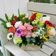 #아내를 위한 꽃바구니 : 매달 아내에게 선물하는 단골 고객님 주문 꽃바구니입니다.