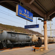 중앙선 매곡역 7405호 디젤기관차 화물열차 통과 [Korea Railway Train] 2017