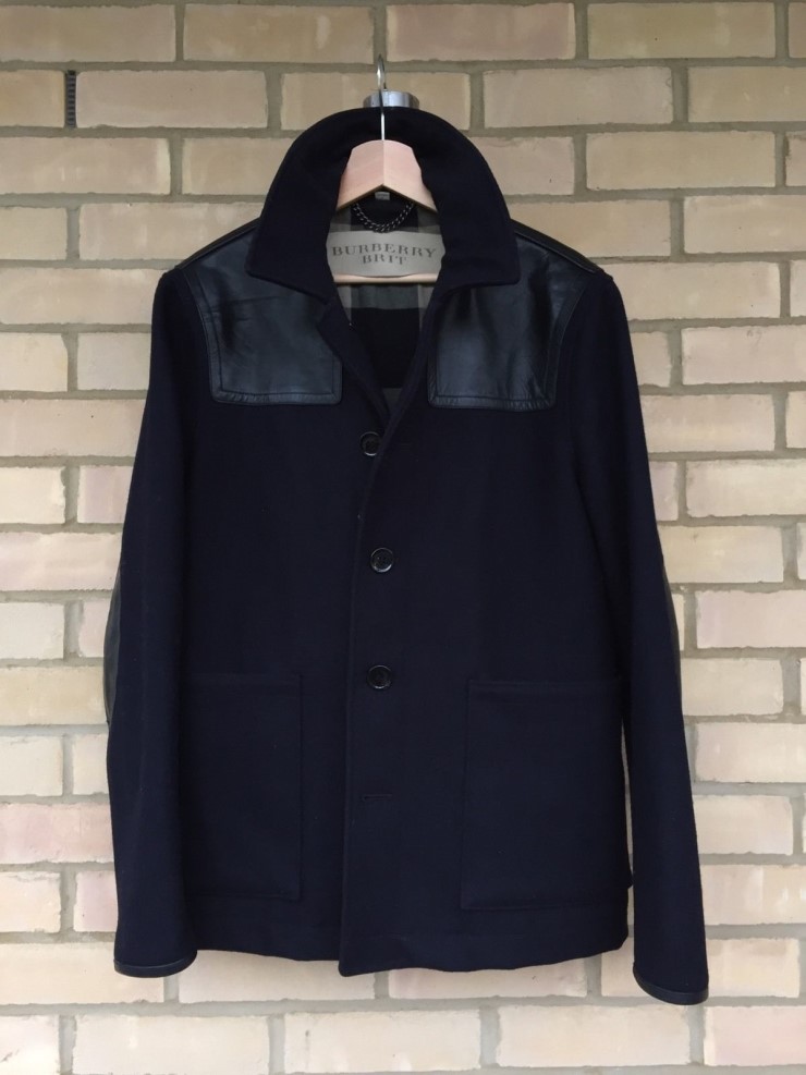 Burberry Brit 'Neston' Wool Leather Donkey Jacket/Coat - Navy Medium : 네이버  블로그