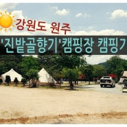 원주시 문막에 위치한 '진밭골향기 캠핑&글램핑장' 캠핑기...