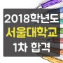 2018학년도 서울대학교 수시 1차 합격자 발표 / 서울대 1차 합격