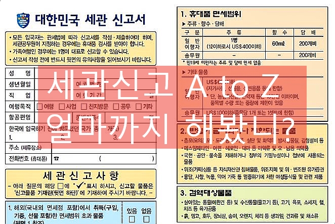 세관신고 금액 계산법 / 명품가방 자진신고 예상세액조회 하는법 : 네이버 블로그