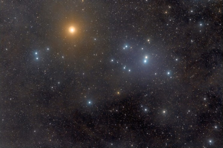 태양계에서 가장 가까운 성단(Star cluster), 산개성단(Open cluster) 히아데스 성단(Hyades)과 가장 ...