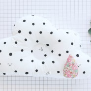 오가닉 도트구름 짱구베개 만들기 DIY 바느질태교