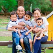 시드니 가족 스냅 에핑 집 근처 공원에서 찍은 야외 가족사진