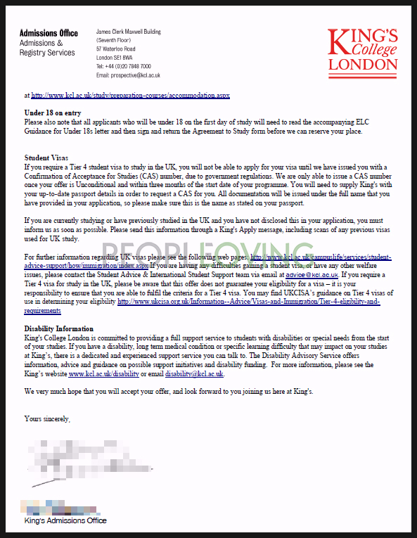 영국 킹스칼리지 런던 King's College London 파운데이션 오퍼레터(입학허가서) 발급부터 주요 일정 : 네이버 블로그