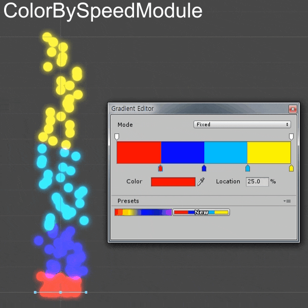 UnityParticleSystem > Color By Speed Module (색상 속도 모듈) : 네이버 블로그