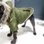 강아지패딩 : 스니프 퍼 후드파카 입고 겨울산책하니 따뜻하네 :)