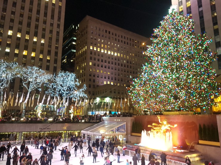 [NewYork]Bryant park/Christmas tree lighting /Rockfellercenter/Toriaezu