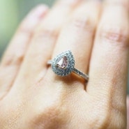 티오나 천연 핑크다이아몬드 반지