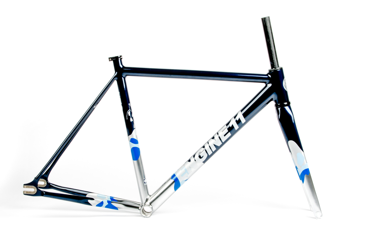 2018 ENGINE11 CRIT-D TRACK FIXED GEAR BIKE FRAMESET BLACK/OCEAN BLUE ...