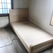 편백 무절 원목 싱글 침대