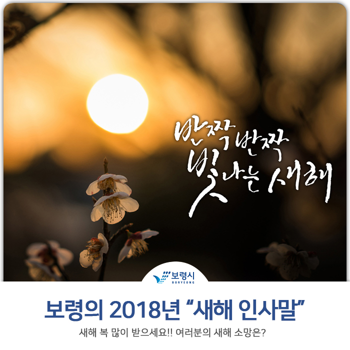 보령의 2018년 새해 인사말, 여러분의 새해 소망은? : 네이버 블로그
