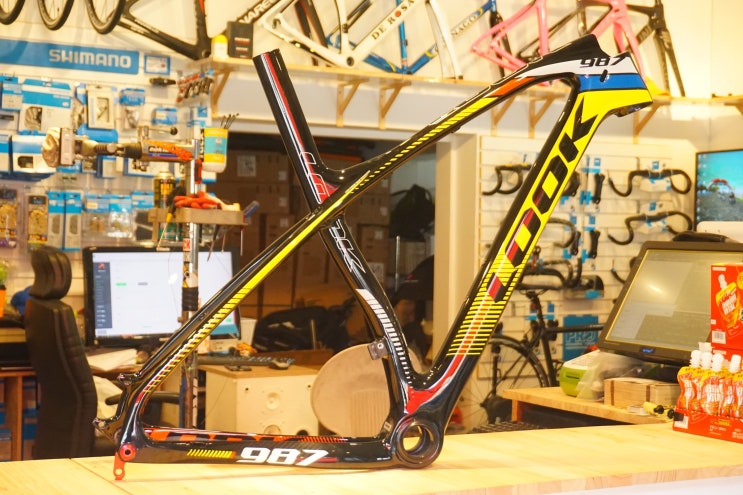 [부산 / 양산 룩(LOOK) 취급점] 프랑스 명품 브랜드 'LOOK 987' E-POST 프로팀 몬드리안 컬러 MTB 산악 ...