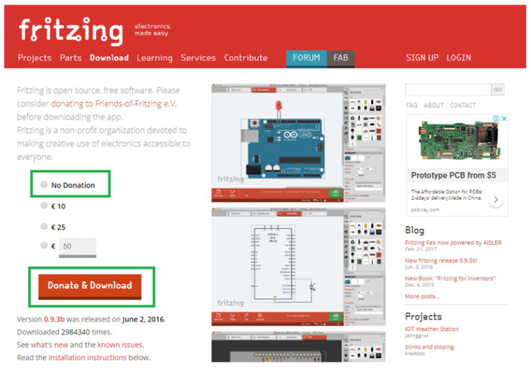 아두이노(Arduino) 설계 도구 프릿징(Fritzing)을 사용해보자 : 네이버 블로그
