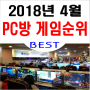 2018년 4월 PC방 게임순위 (피시방 점유율) 온라인 게임 순위 BEST 10