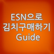 ESN 으로 김치구매하기 가이드