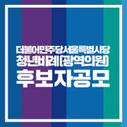 서울시당 청년비례대표(광역의원)후보자 공모