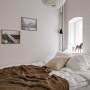 핑크빛 침실이 인상적인 사랑스러운 느낌의 스웨덴 아파트