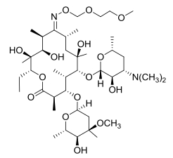 Roxithromycin (록시스로마이신; 록시트로마이신); Erythromycin 9-(-O-[2-methoxyethoxy ...