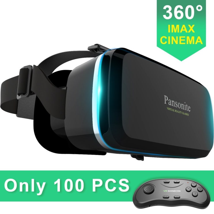 Pansonite Virtual Reality VR Headset 3D Glasses With Remote Controller ...