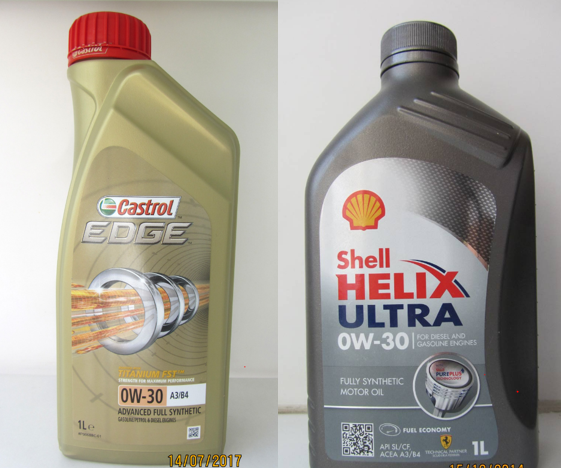 CASTROL EDGE TITANIUM FST 0W30 A3/B4 SHELL HELIX ULTRA 0W-30 A3/B4 ...