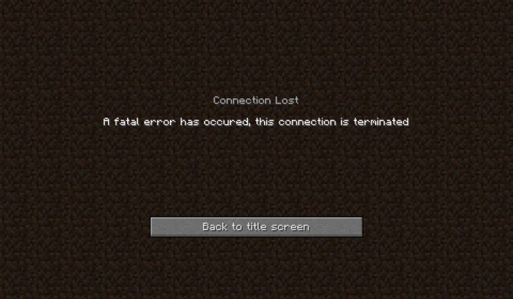 마인크래프트 포켓몬모드 에러 - "A fatal error has occurred, this connetion is ...