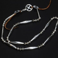 Silver Hairpipe Beads Necklace