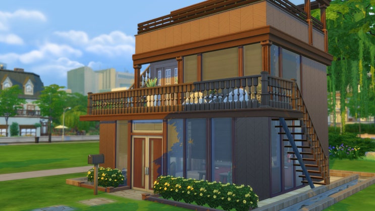 [ 심즈4 건축 ] 참나무 1인 하우스 ㅣ SIMS 4 SPEED BUILD ㅣ 뉴엔 : 네이버 블로그
