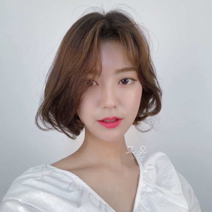 [짧은 단발 펌 스타일] 단발 보니펌 / 짧은 단발 C컬펌으로 발랄하게 by_ 홍대 오유 : 네이버 블로그