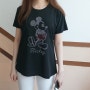 미키마우스 티셔츠♥ 여자 반팔티셔츠 여름에 편하게 입기 좋아~