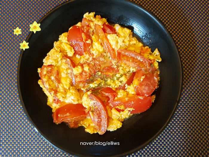 오늘의요리498 ..시홍스쵸단 (토마토 & 달걀 볶음)중국가정식 : 네이버 블로그